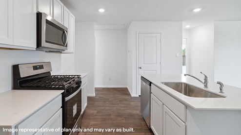 preserve at medina model home kitchen