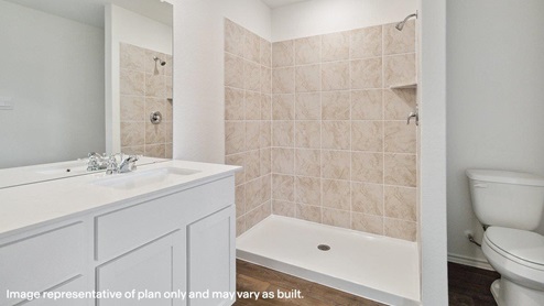 preserve at medina model home primary bathroom