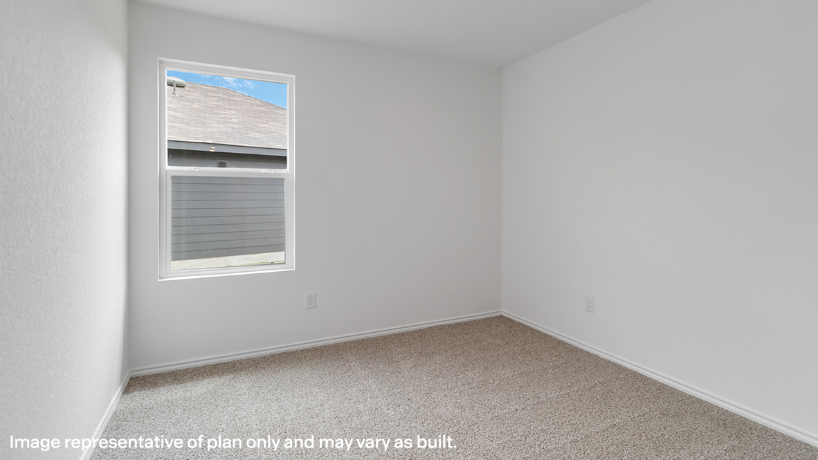 Secondary bedroom, flex-office, study, entertainment, game, craft room options in this D.R. Horton new construction home