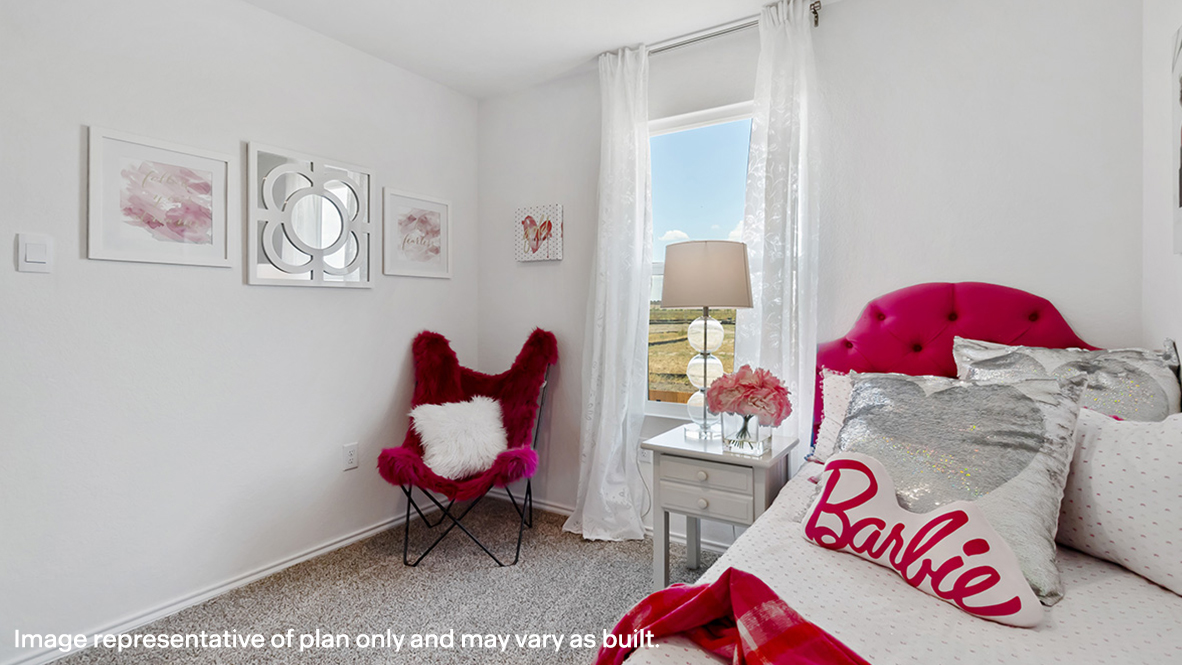 Multi-use bedroom, flex, office, study, craft, entertainment game room in this D.R. Horton new construction home