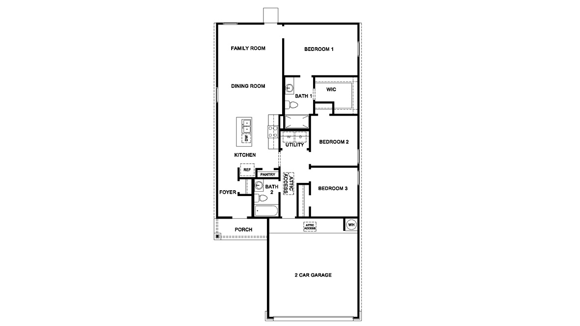 DR Horton Von Ormy Preserve at Medina the atlanta 1156 sq ft 3 bed 2 bath 1 story 2 car