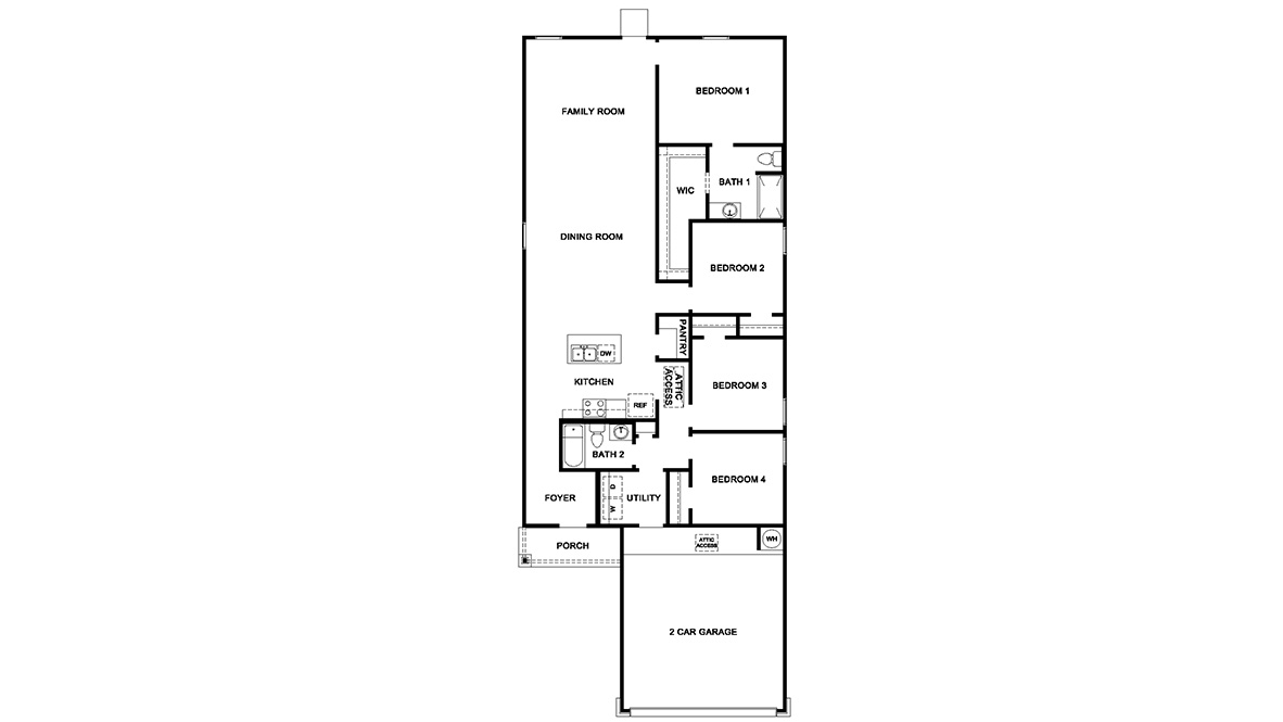 DR Horton Von Ormy Preserve at Medina the estero 1586 sq ft 4 bed 2 bath 2 car 1 story