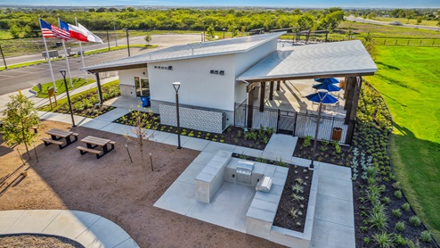 DR Horton Converse Avenida amenity center and flag poles