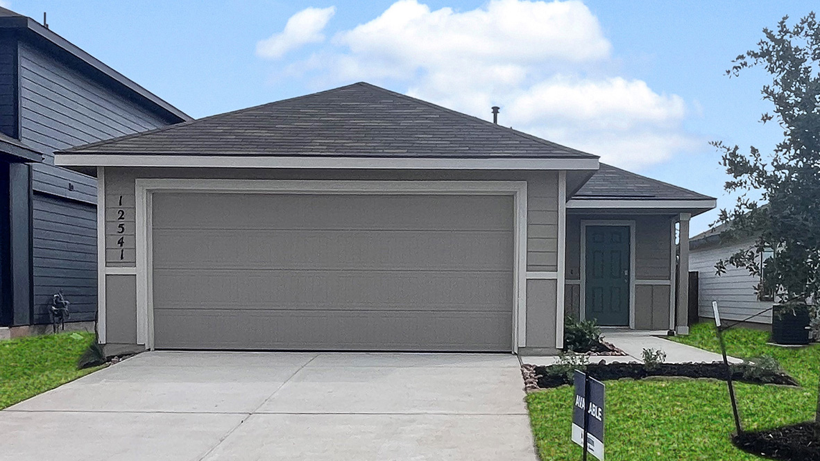 DR Horton Converse Avenida the barton 1280 sq ft 3 bed 2 bath 2 car elevation j