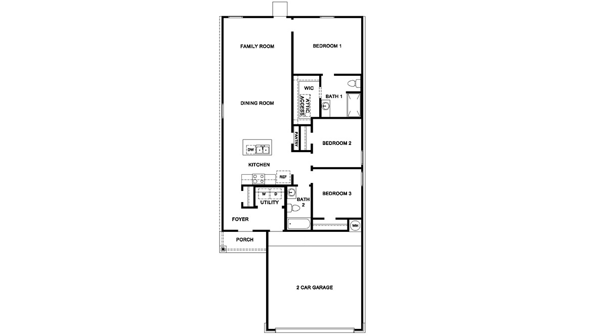DR Horton Converse Avenida the barton 1281 sq ft 3 bed 2 bath 2 car 1 story