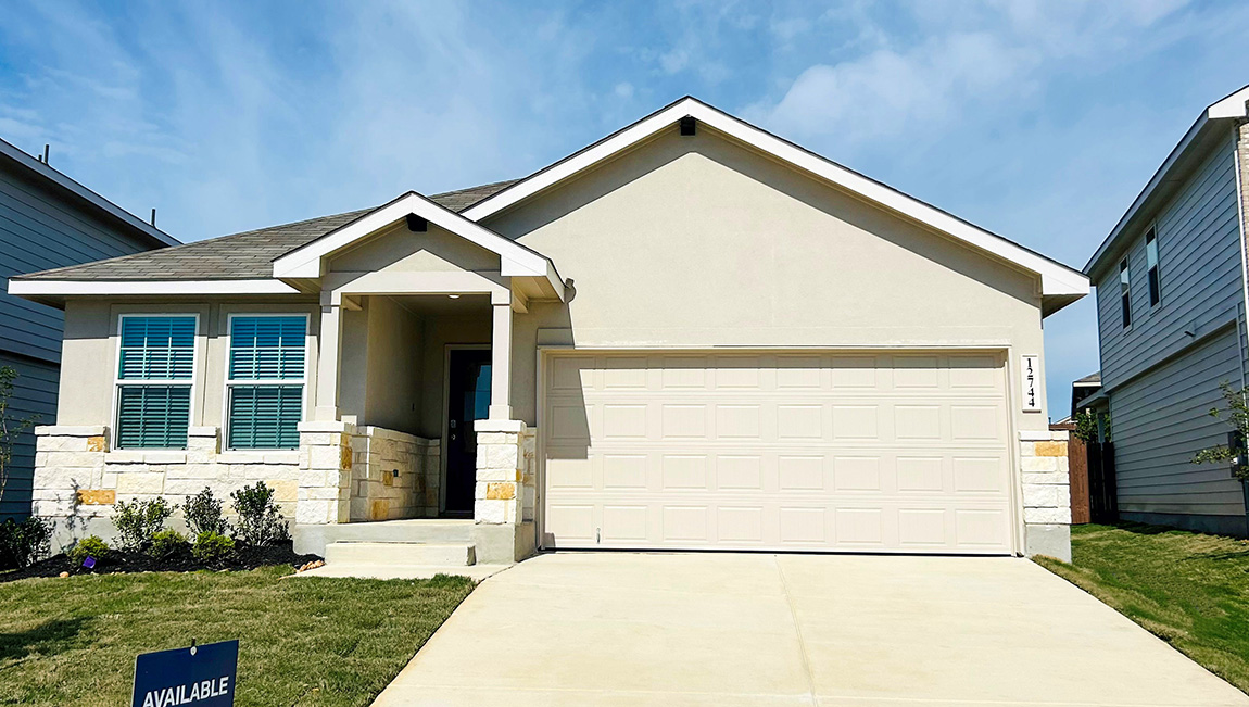 12744 el arrayan 1 story home with stone and stucco front exterior and 2 car garage