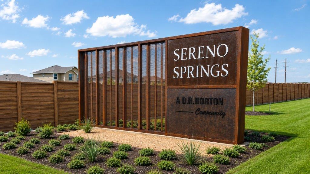 DR Horton Adkins Sereno Springs entry monument