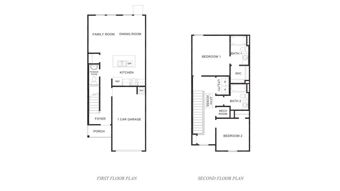 DR Horton San Antonio Blue Ridge Ranch the robin 1130 sq ft 2 bed 2.5 bath 2 story 1 car