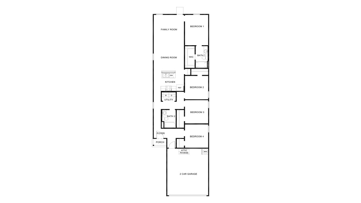 DR Horton San Antonio Blue Ridge Ranch the benbrook 1359 sq ft 4 bed 2 bath 2 car 1 story