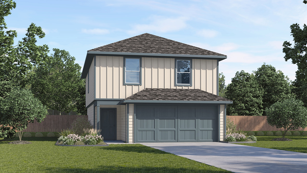 DR Horton San Antonio Blue Ridge Ranch the clyde 1617 sq ft 4 bed 2.5 bath 2 car 2 story elevation j