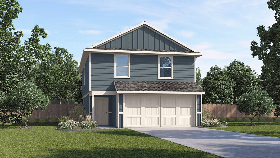 DR Horton San Antonio Blue Ridge Ranch the clyde 1617 sq ft 4 bed 2.5 bath 2 car 2 story elevation k