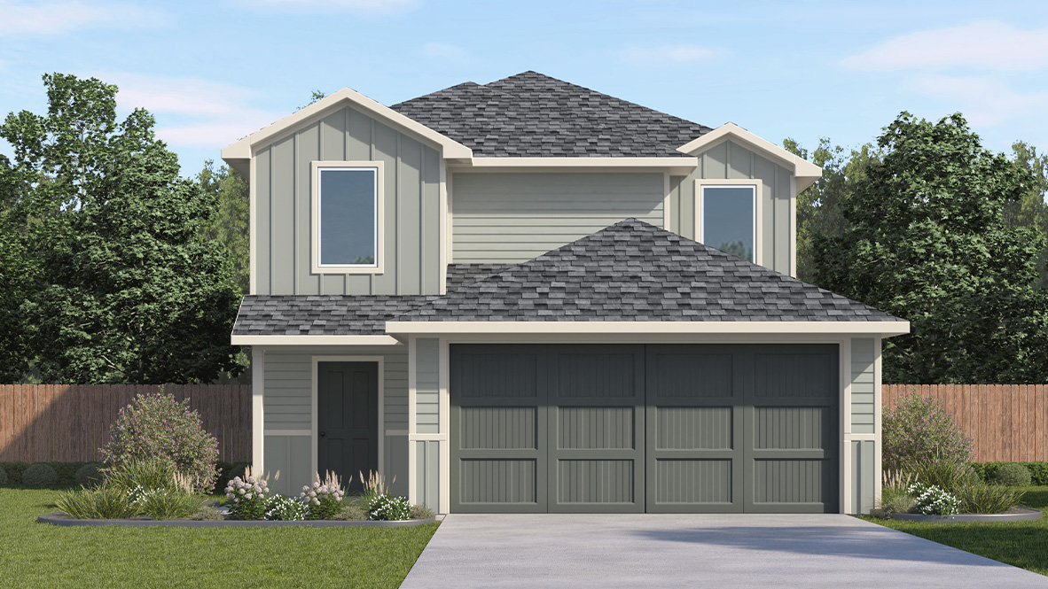 DR Horton San Antonio Lucero the garner 2203 sq ft 5 bed 2.5 bath 2 car 2 story elevation j