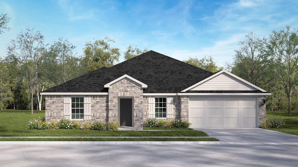 DR Horton Elmendorf Hickory Ridge Estates the frisco 2087 sq ft 4 bed 2 bath 2 car 1 story elevation a