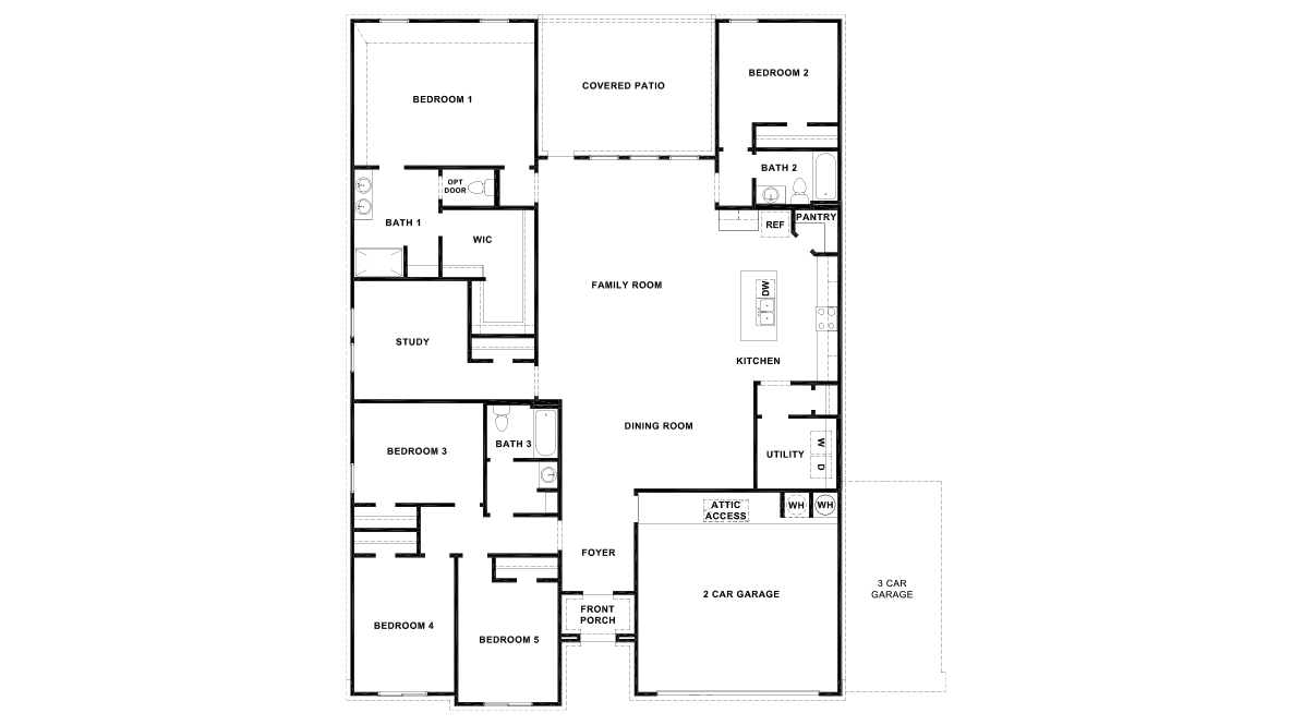 DR Horton Elmendorf Hickory Ridge Estates the irving 2594 sq ft 5 bed 3 bath 2 car 1 story