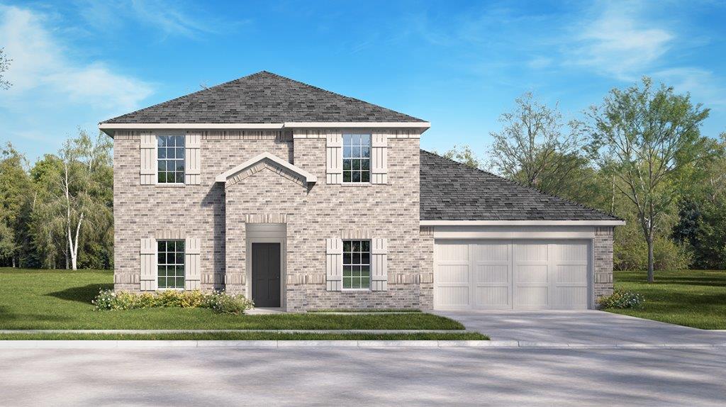 DR Horton Elmendorf Hickory Ridge Estates the jackson 2583 sq ft 4 beds 3 baths 2 car 2 story elevation a
