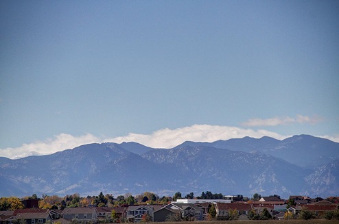 Rocky Mountain range just west of Denver
