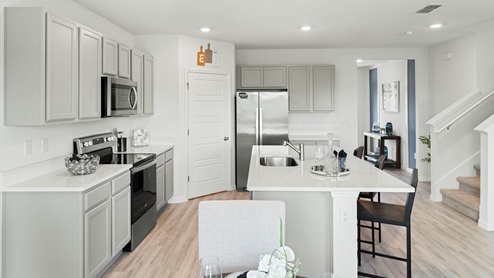 Kitchen view from dining space