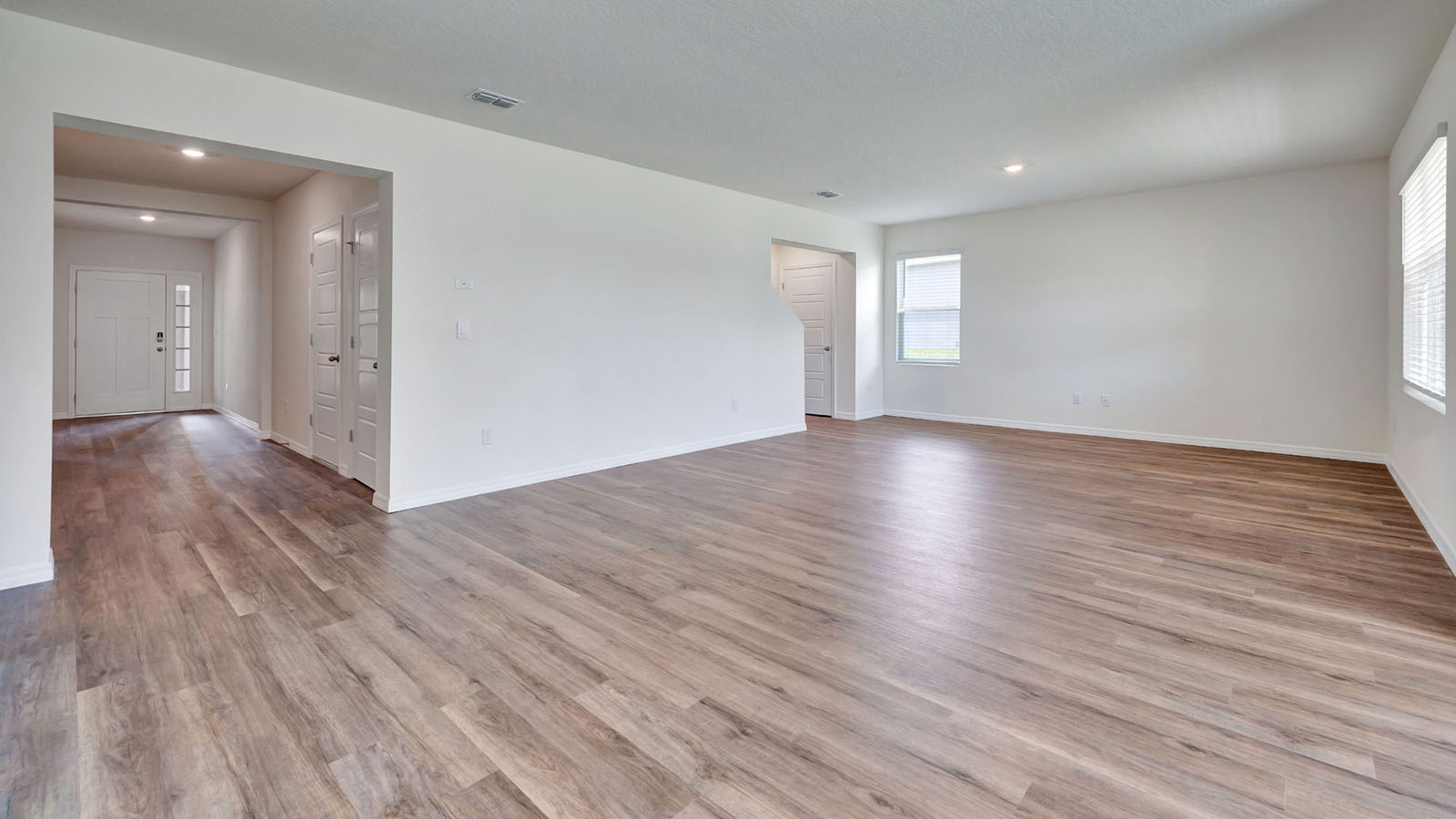 Living room and view of the entrance