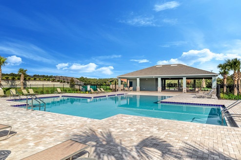 Community pool and cabana