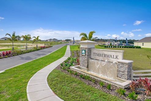 Timberwalk entrance monument