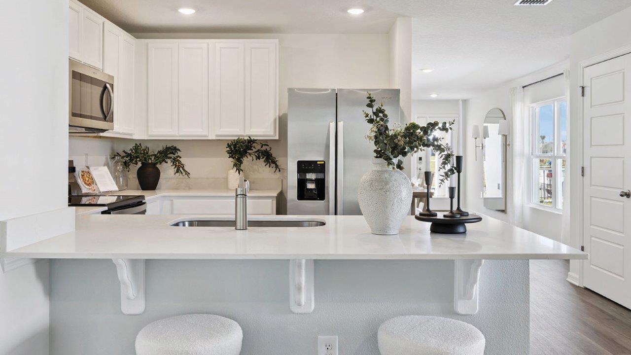 kitchen with large island