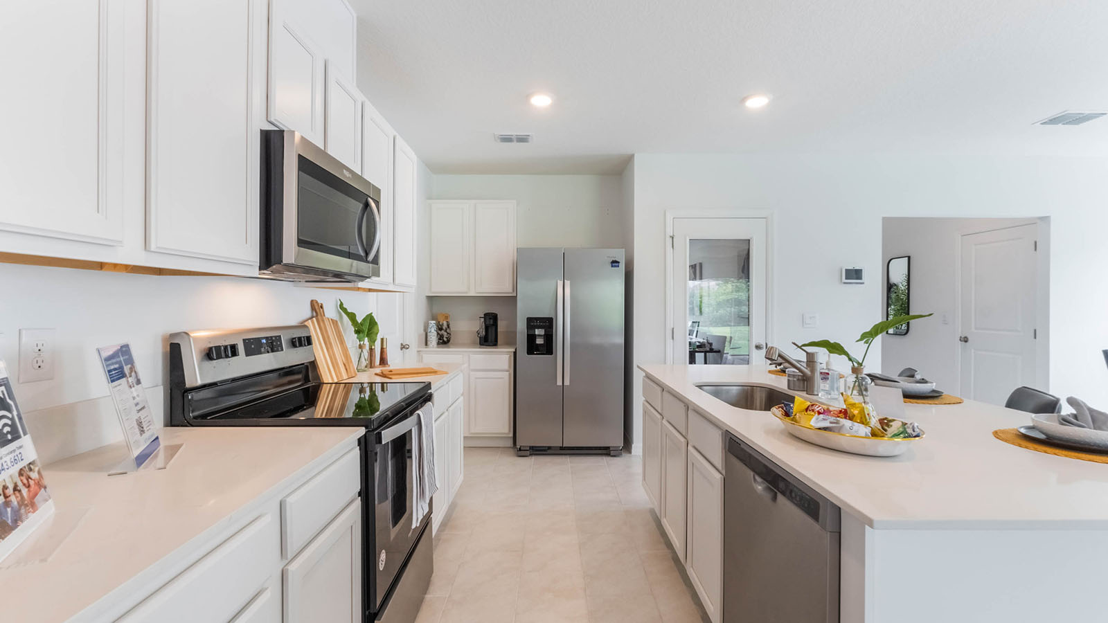 Kitchen with walk in pantry