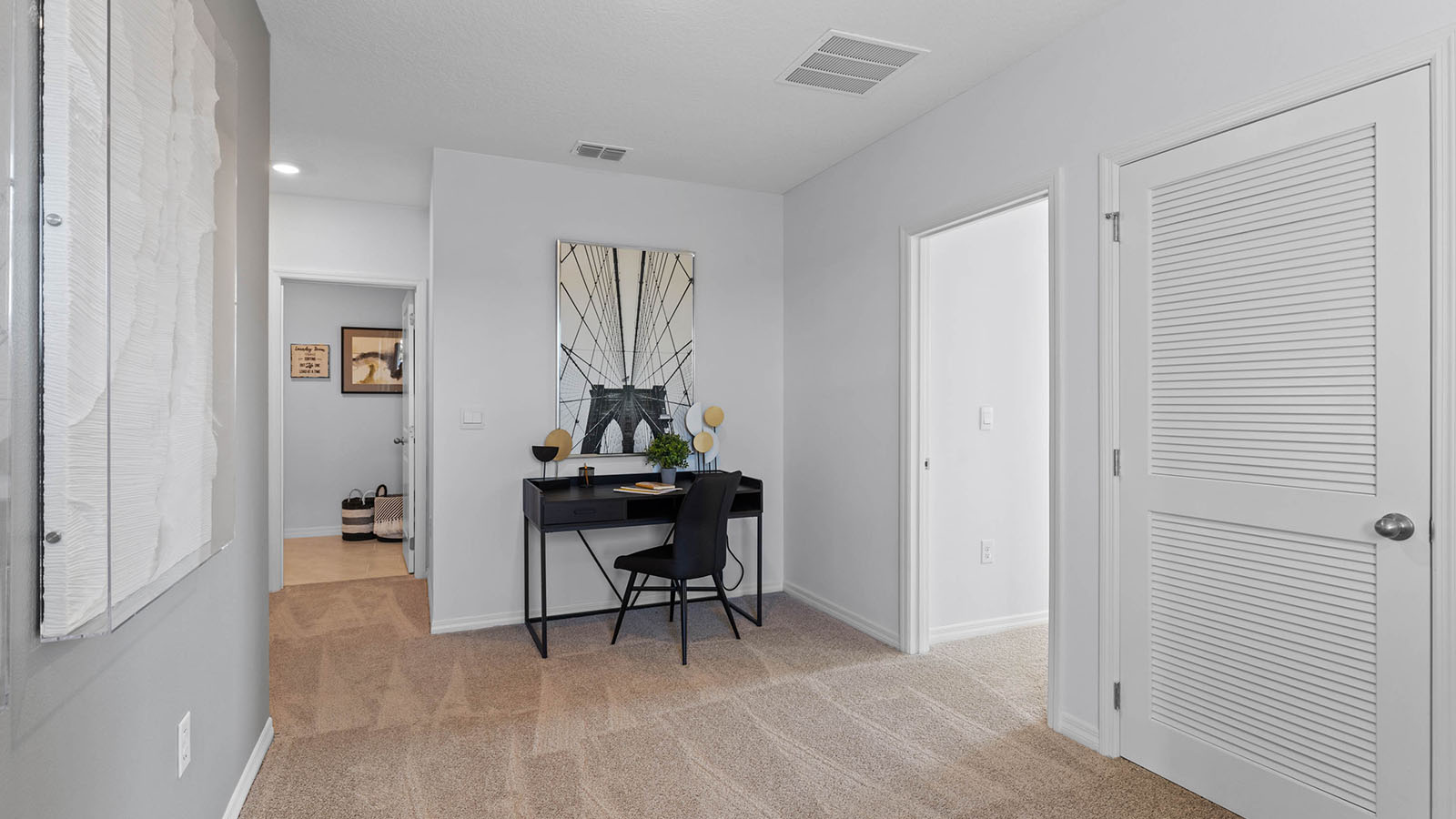 Upstairs loft with desk