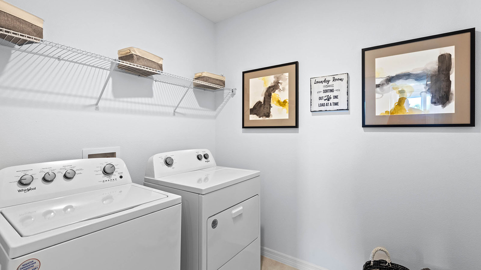 Laundry Room located upstairs with washer and dryer
