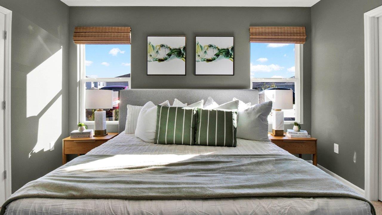 Primary bedroom with king size bed