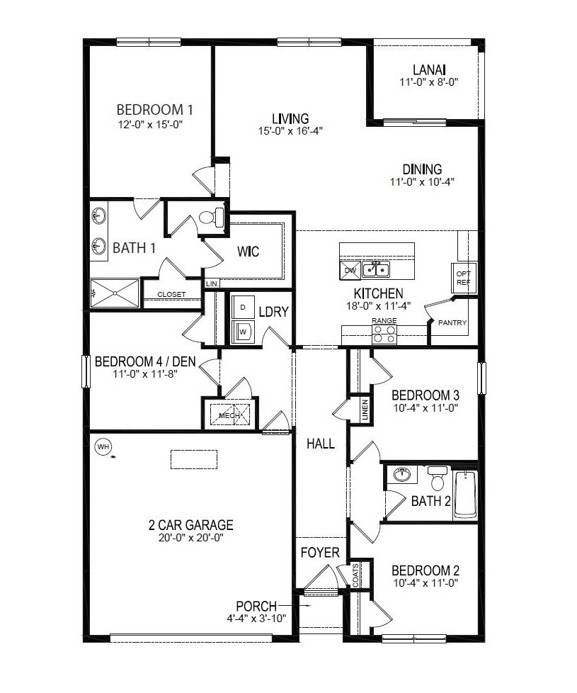 Layout of Cali floorplan
