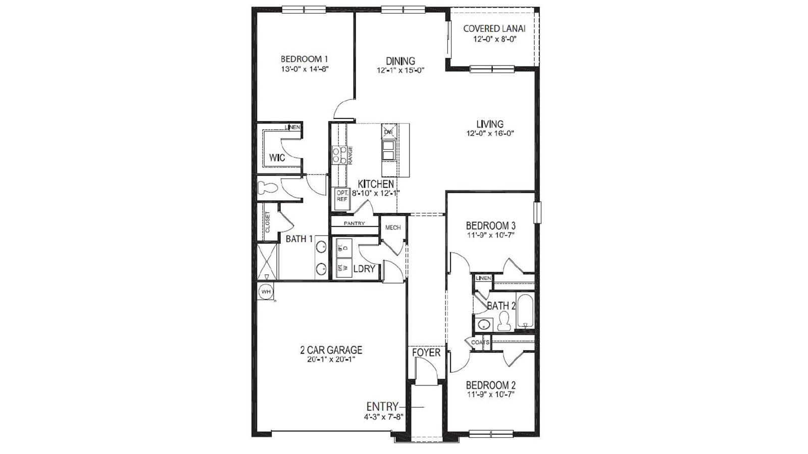 Aria floorplan layout