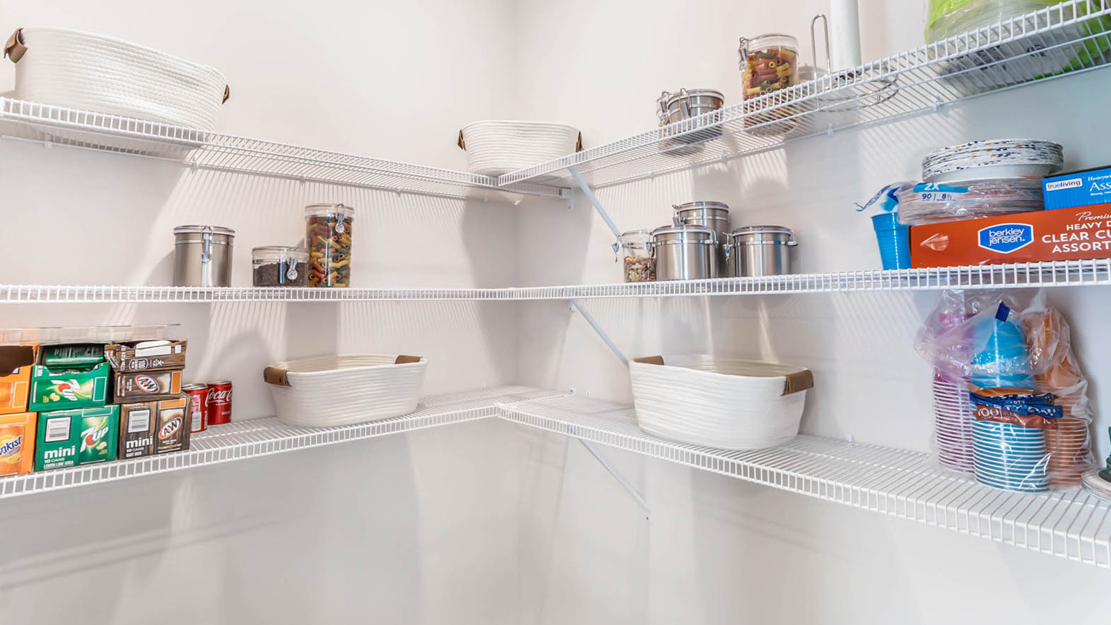 Spacious walk-in pantry