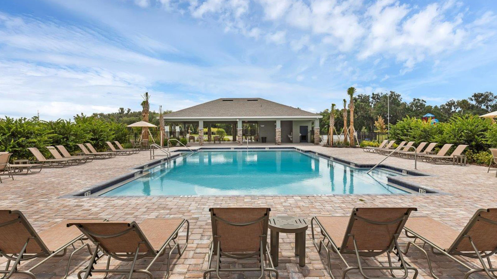 Pool with lounge chairs