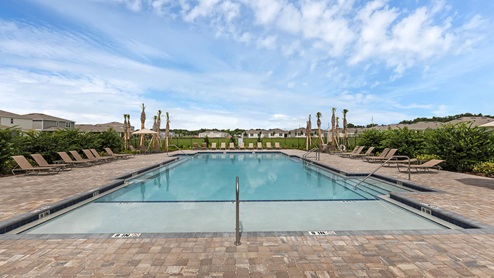 Pool with sun deck