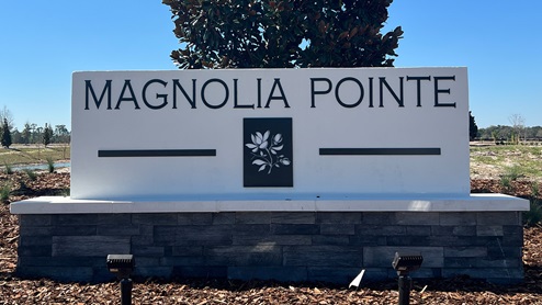 Magnolia Pointe entry monument