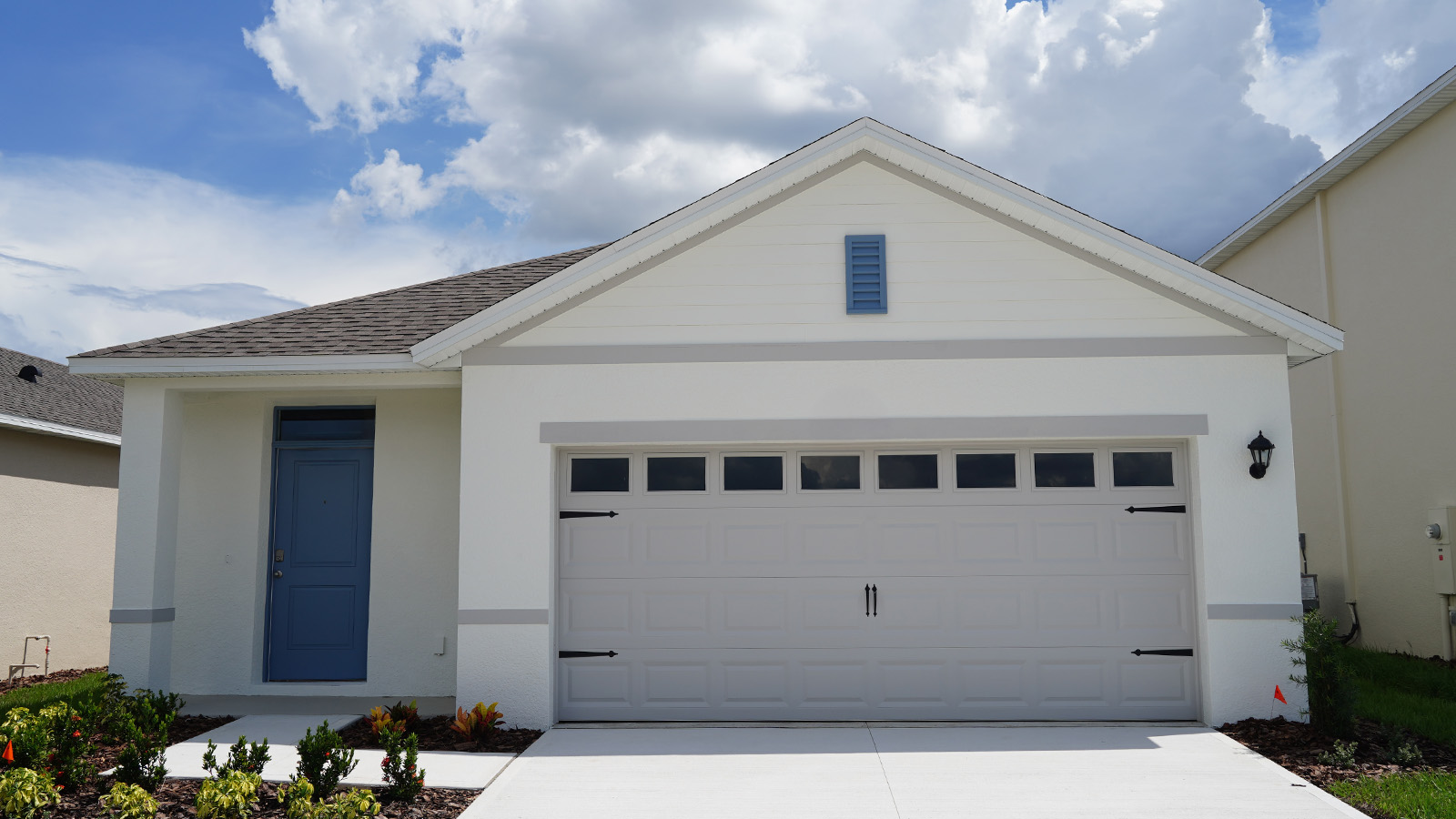 Front Exterior Image of a Single Family Home with 2-car Garage