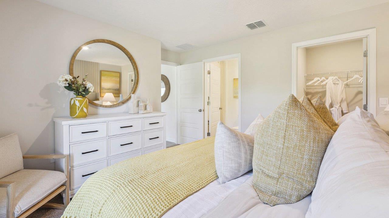 Primary Bedroom with ensuite bathroom and walk in closet