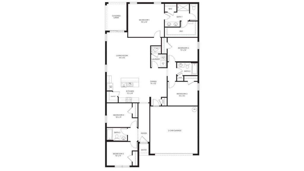 floorplan layout of the Lakeside