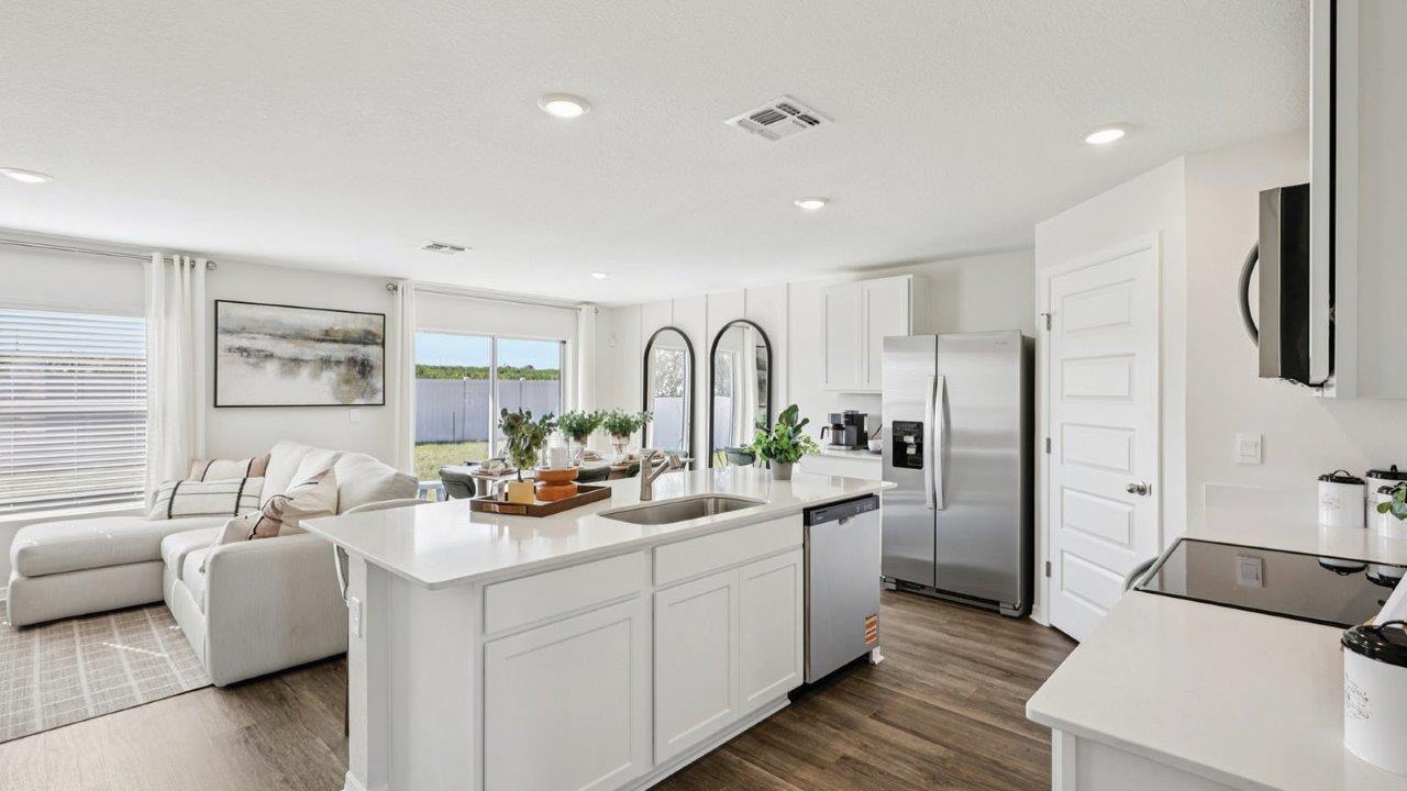Kitchen with large spacious island