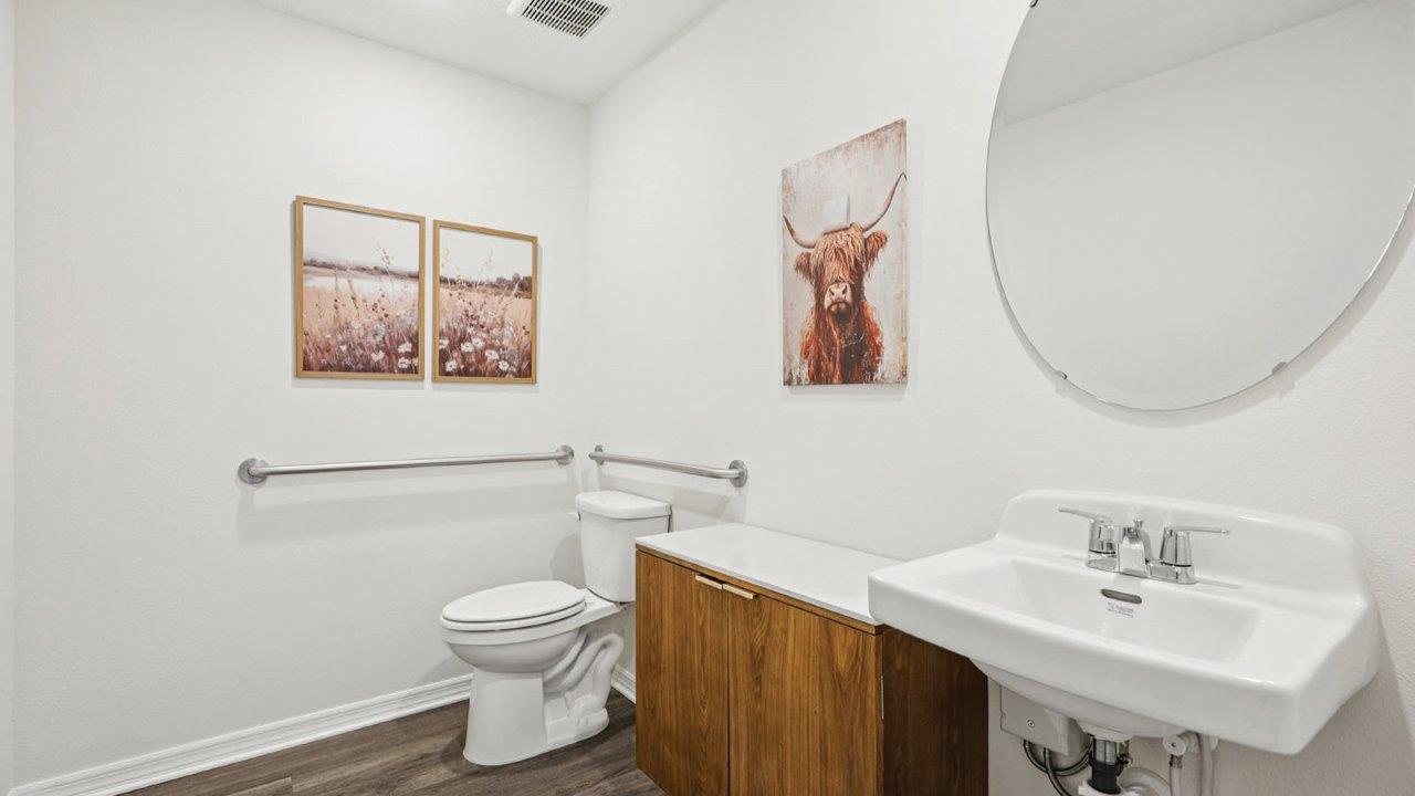 Modified bathroom for ADA compliance