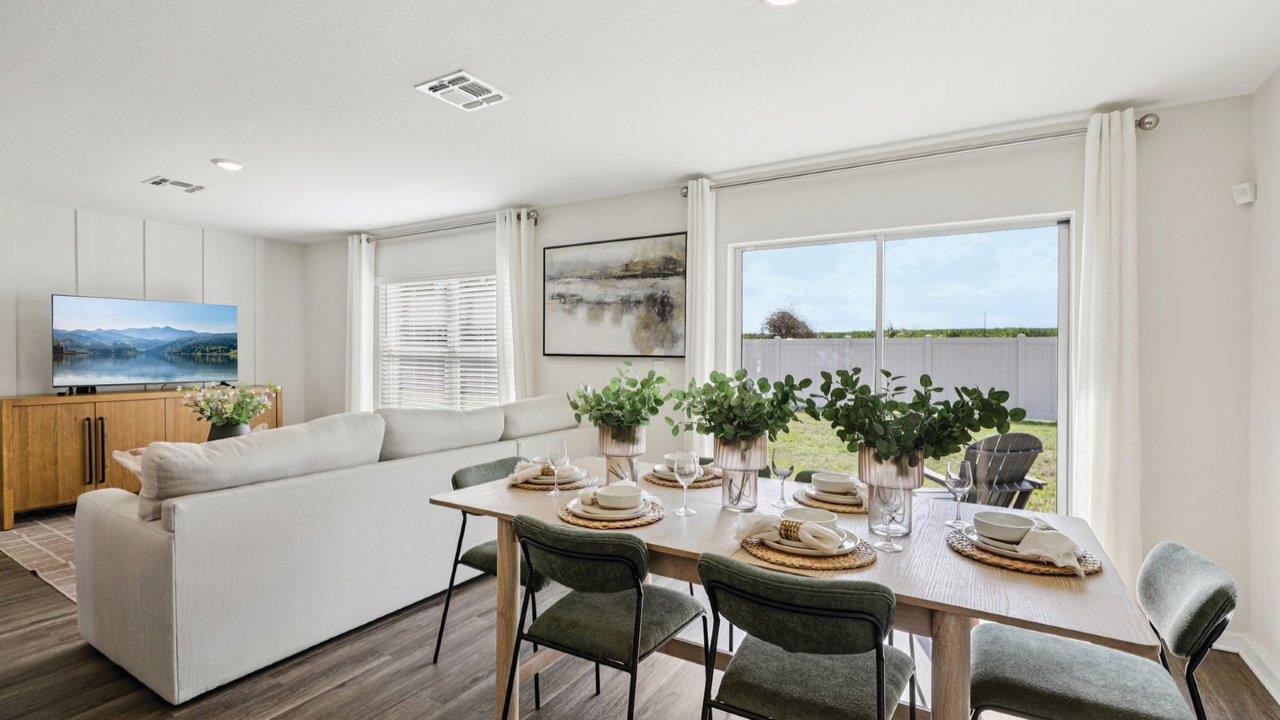 Dining room with large table and chairs