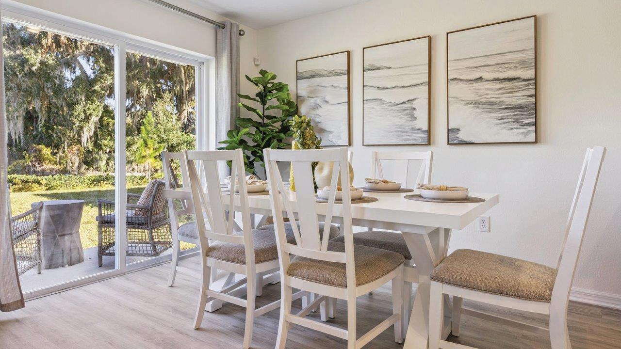 Dining Room with Sliding Glass Doors to rear patio