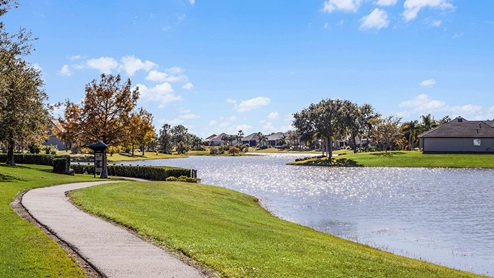 walking trail near the lake