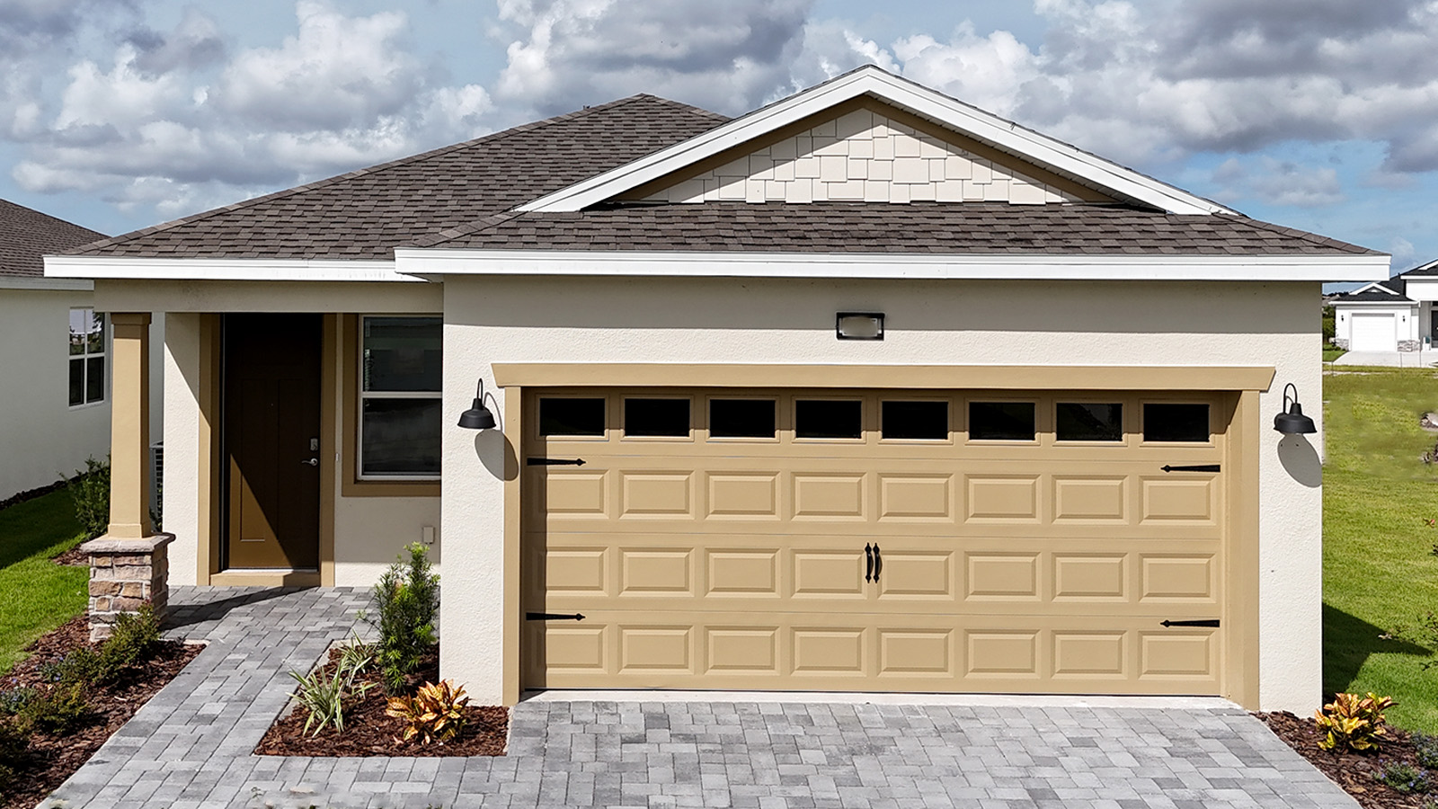 Single story home with 2-car garage