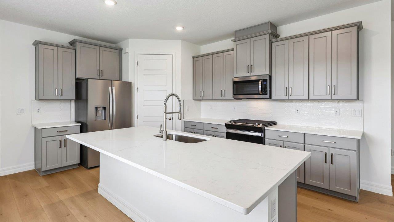 Kitchen with pantry and island