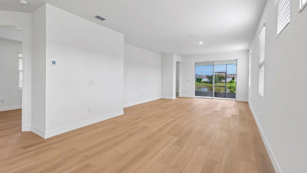 Living room and dining area