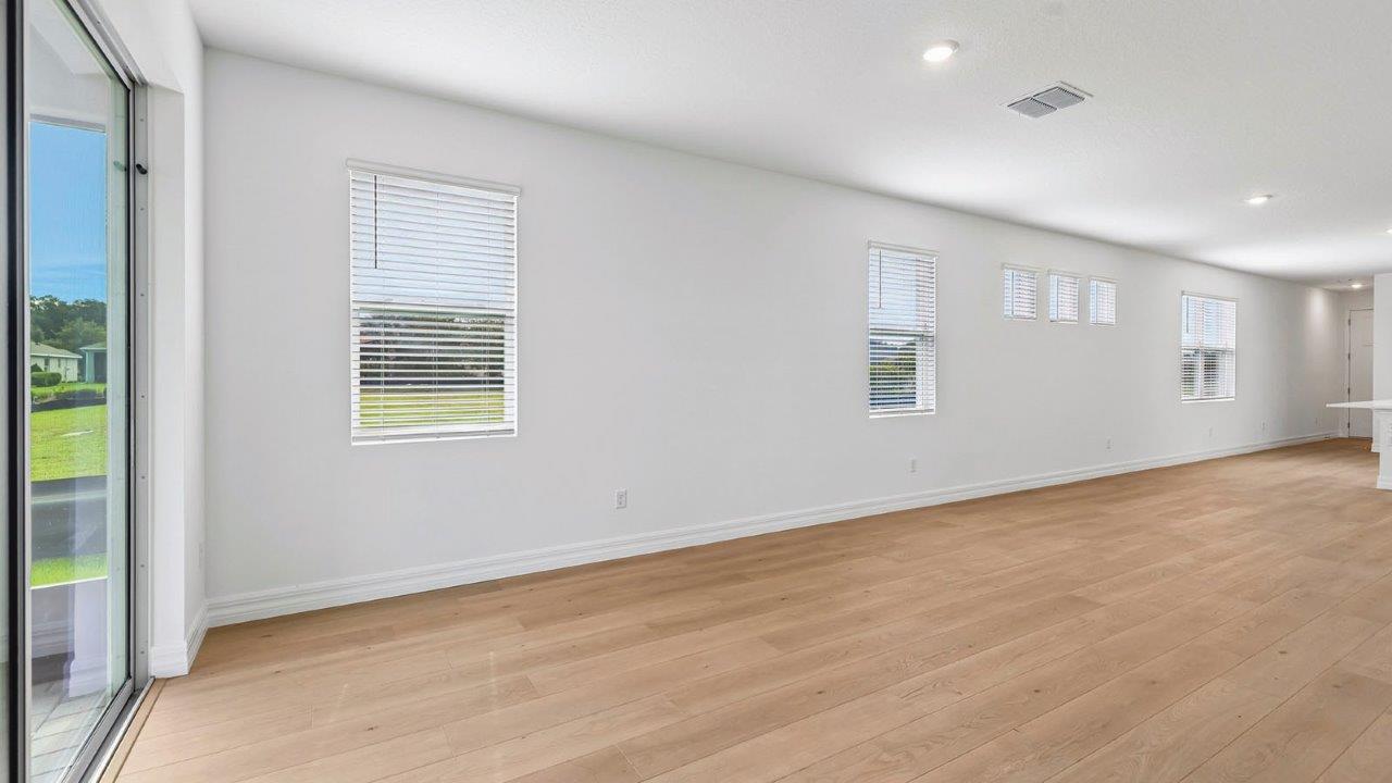 Living room with RevWood flooring