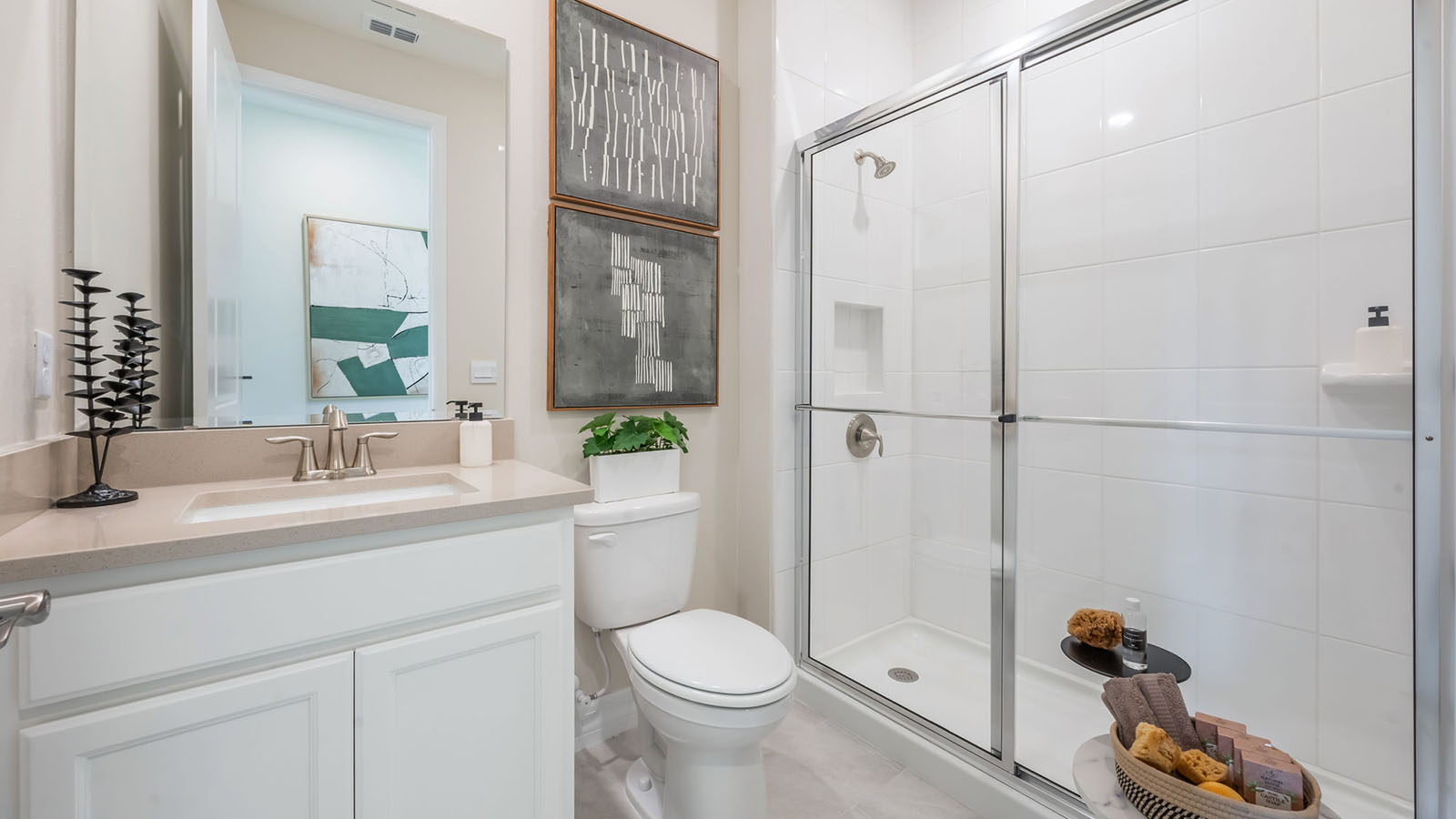 Guest bathroom with walk-in shower