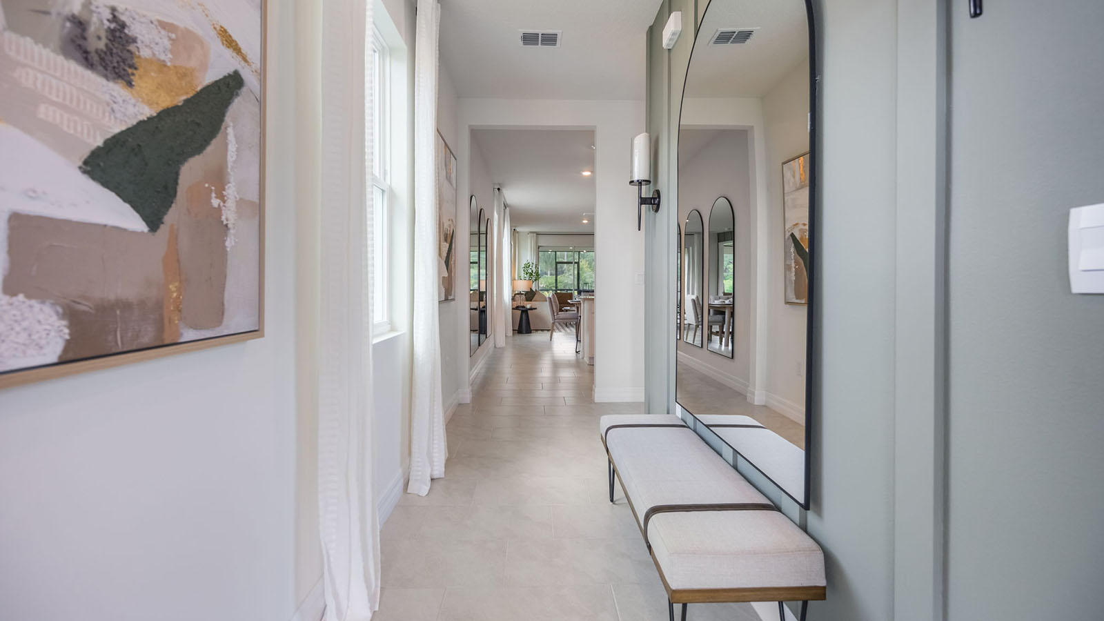 Entryway with view to living room