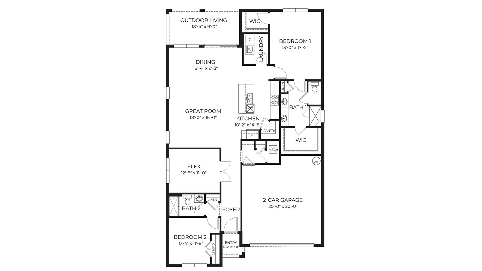 2D Clifton Floorplan
